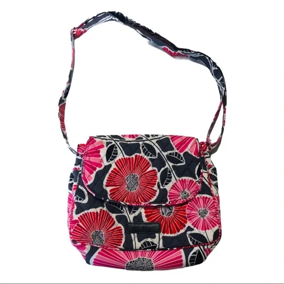 Vera Bradley Red and Pink Floral Purse - Picture 1 of 6